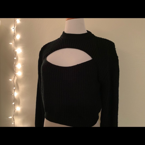 Fashion Nova Sweaters - Black Crop Sweater